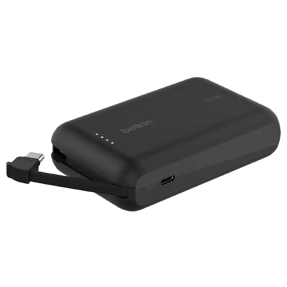 Belkin Power Bank 20W 10K With Integrated Cable