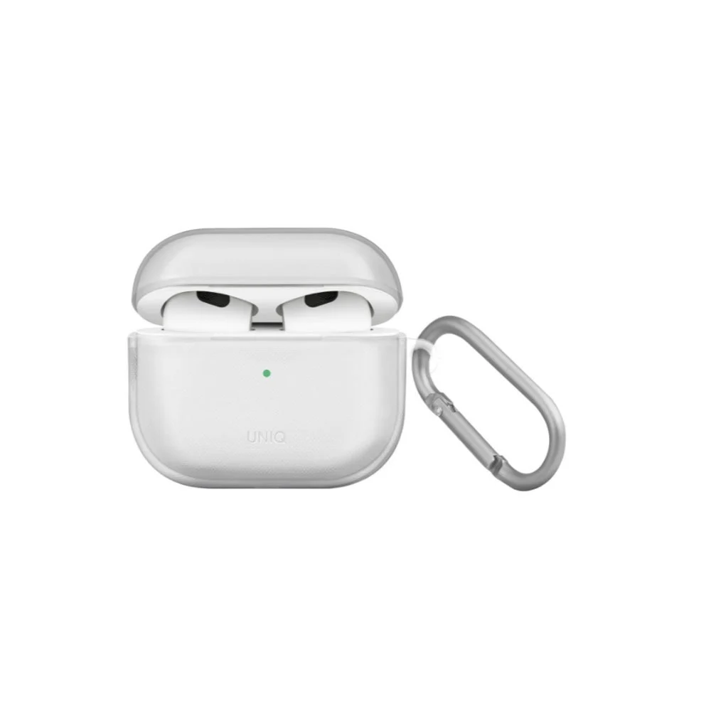 UNIQ Glase Protective Case with Hanging Loop for AirPods 3rd Gen - Glossy Clear
