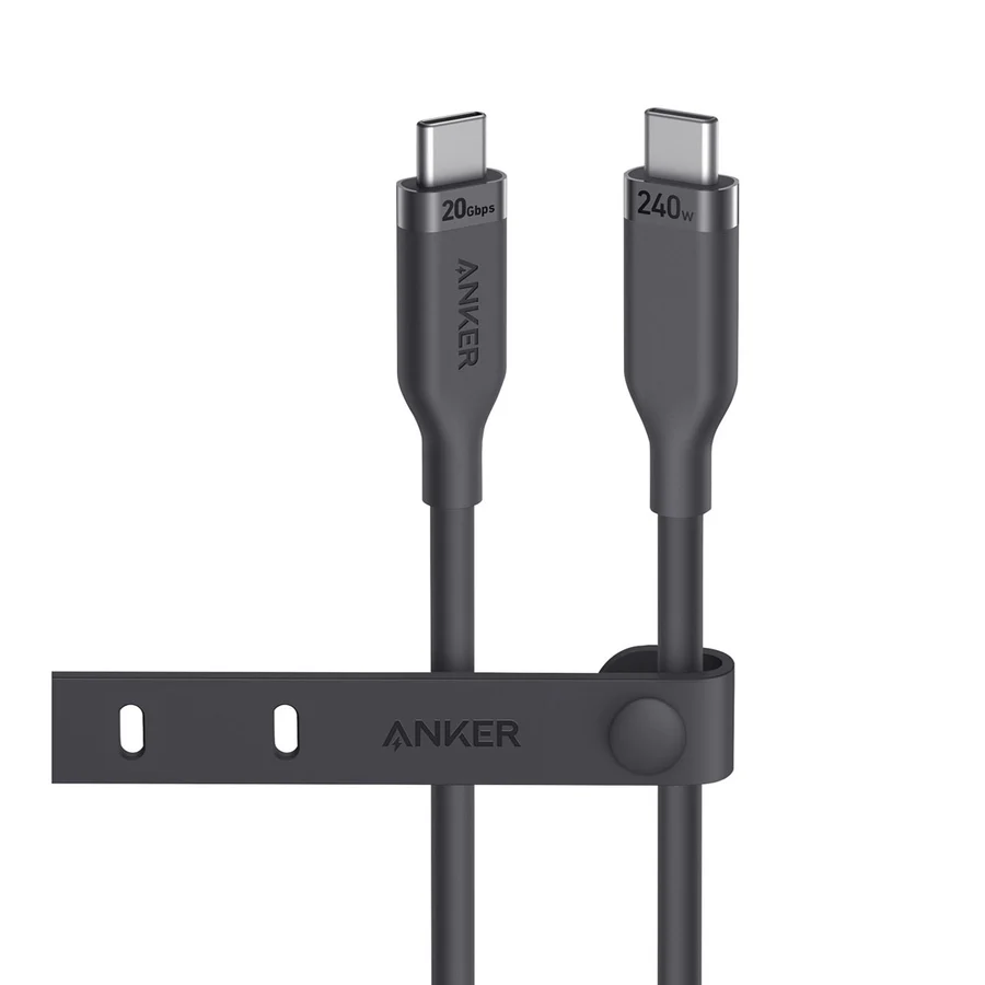 كابل أنكر USB-C إلى USB-C بطول 3 أقدام بقدرة 240 واط وسرعة نقل بيانات 20 جيجابت في الثانية (مصنوع من مواد حيوية)