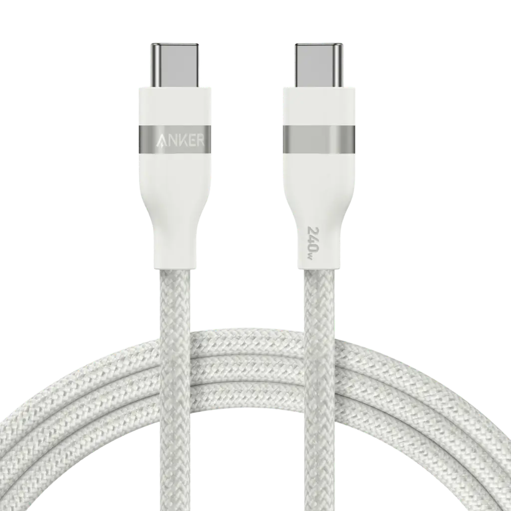 كابل أنكر USB-C إلى USB-C بطول 3 أقدام بقدرة 240 واط مضفر ومعاد تدويره