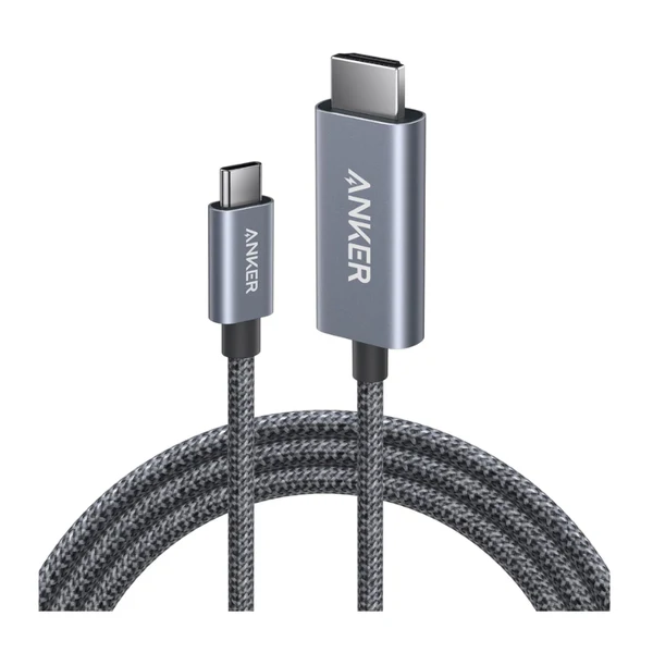 كابل أنكر USB-C إلى HDMI بطول 6 أقدام بدقة 4K/60Hz ومتوافق مع Thunderbolt 5/4/3