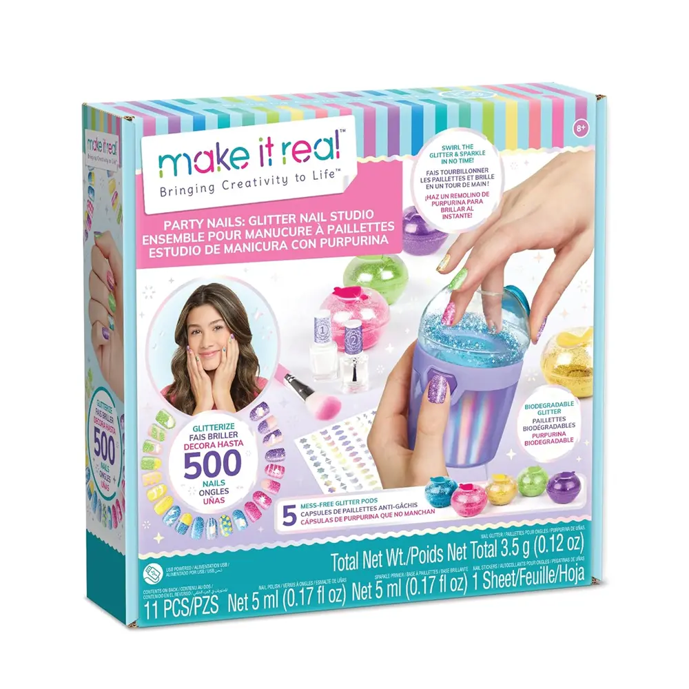 Make It Real Party Nails Glitter Design Set