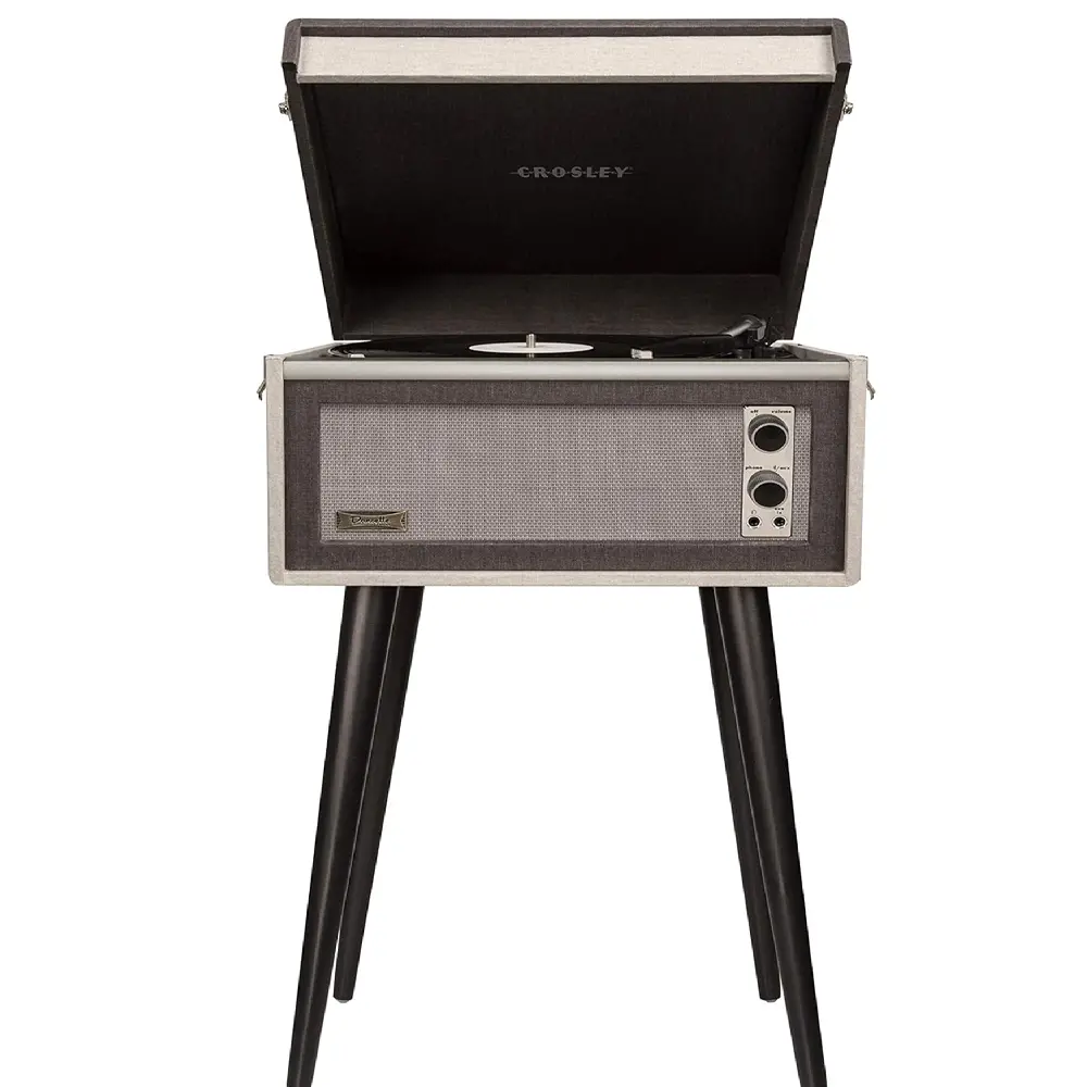 مشغّل أسطوانات Crosley Dansette Bermuda Deluxe باللون الأسود