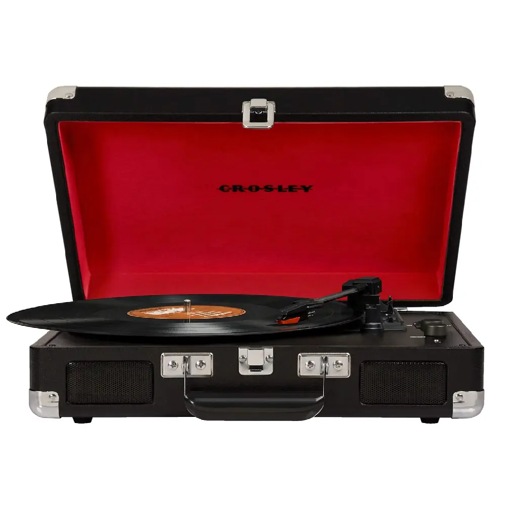 مشغّل أسطوانات Crosley Cruiser Deluxe Bluetooth  الأسود