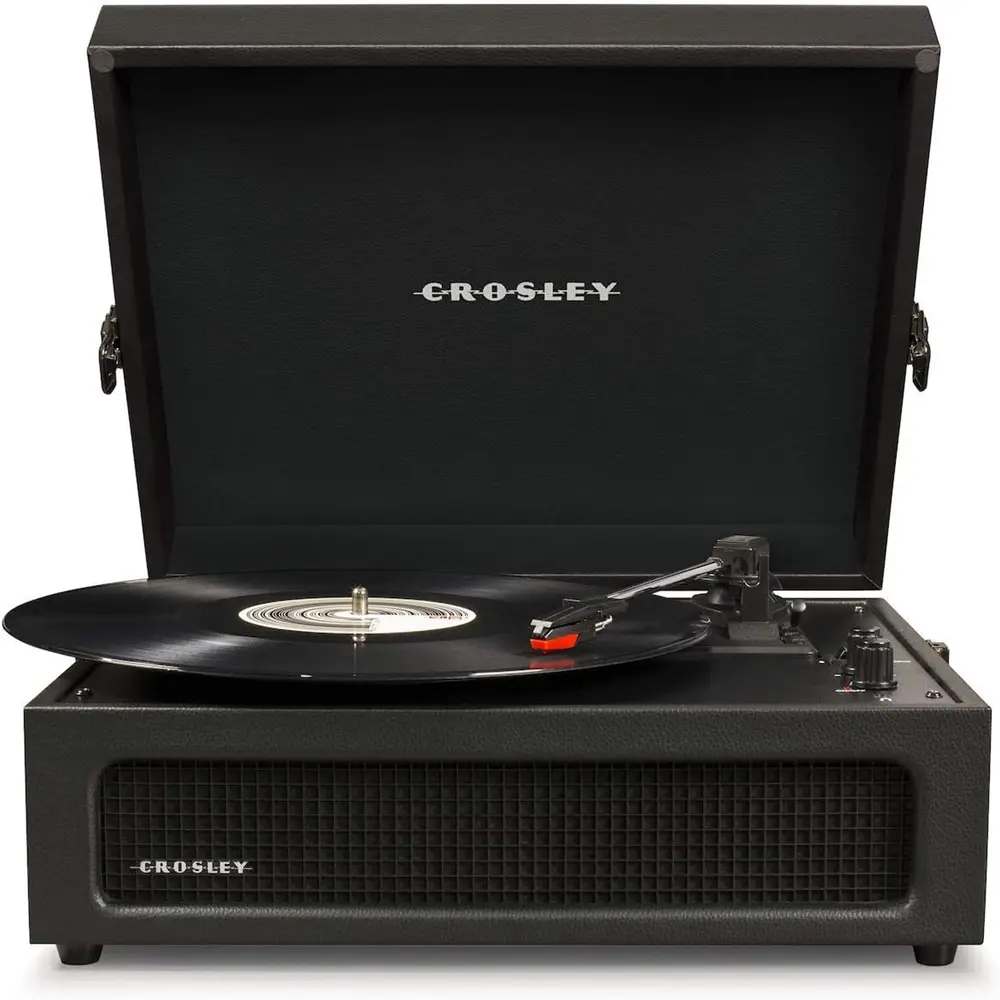 مشغّل أسطوانات Crosley Voyager تورن تيبل أسود