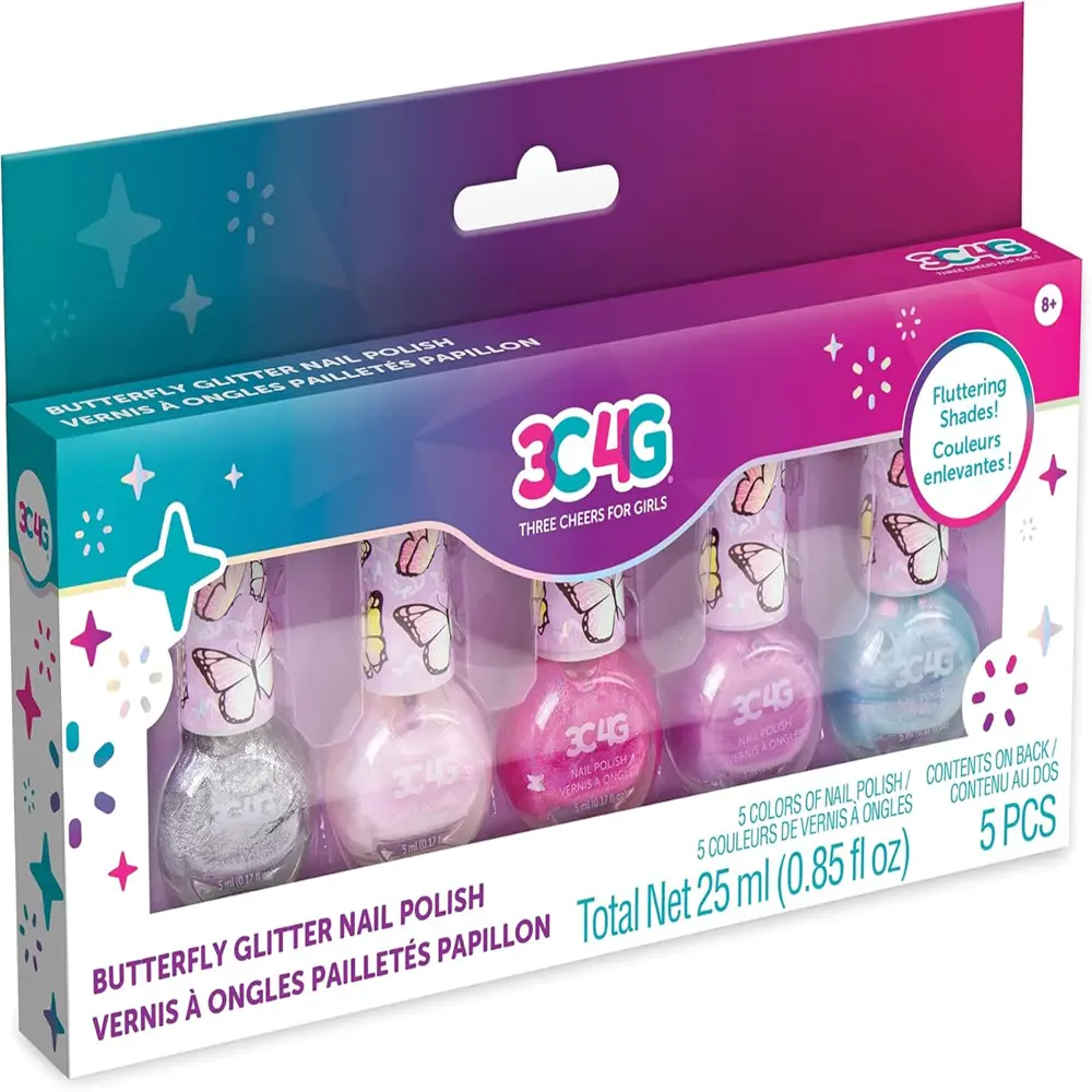 3C4G 5Pk Butterfly Nail Polish Set