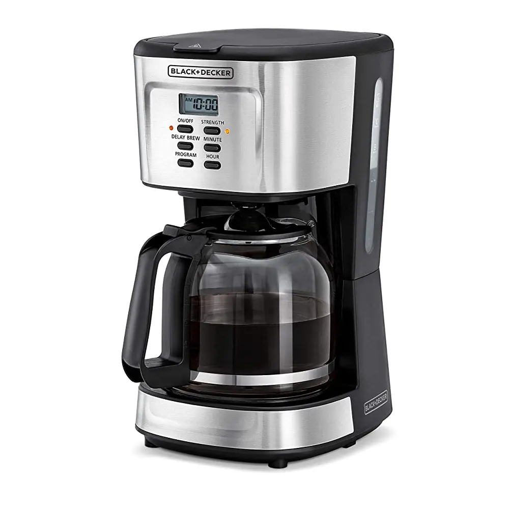 Black & Decker 12 cup coffee maker 900W black/silver 