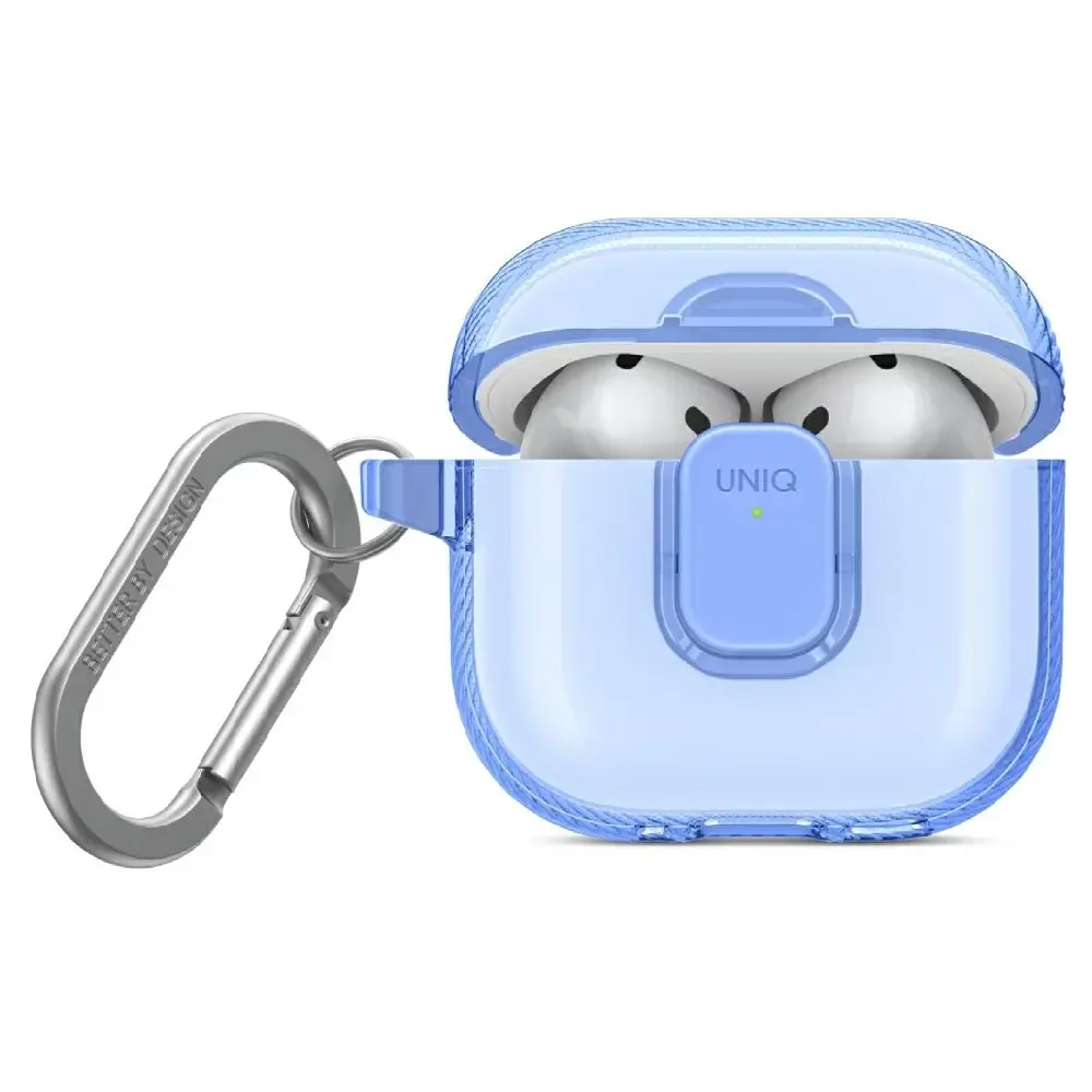 UNIQ GLASE PRO AIRPODS 4TH GEN LOCK CASE - CLOUDY BLUE (CLOUDY BLUE)