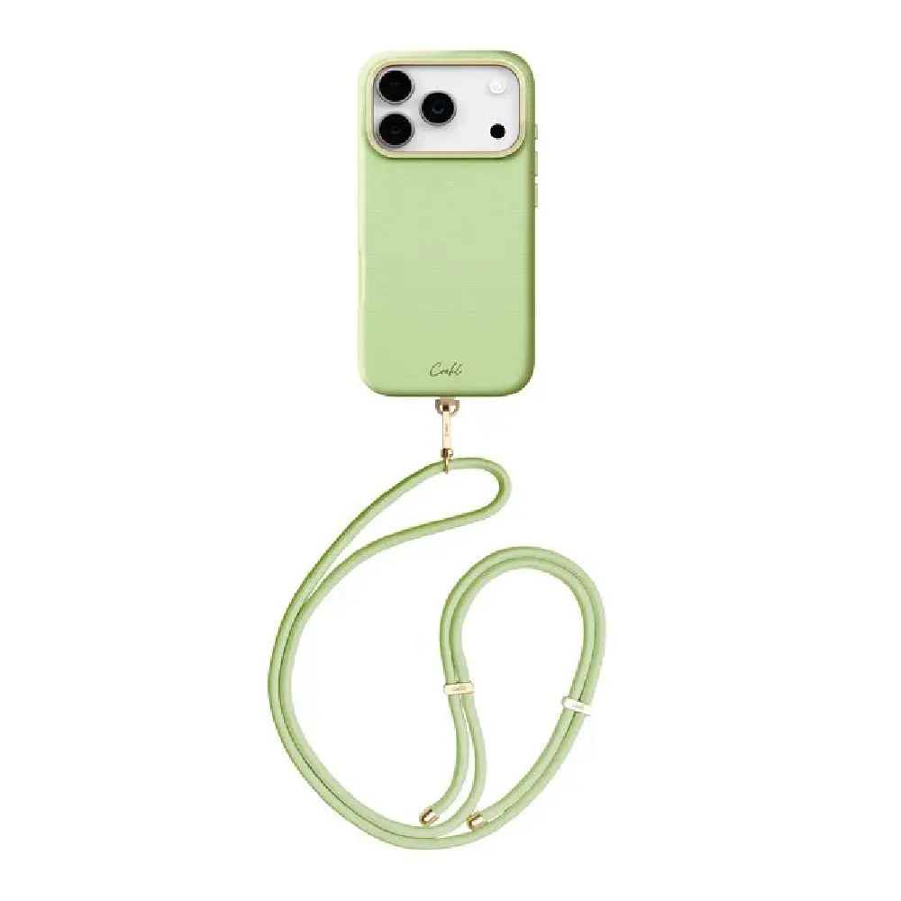 UNIQ COEHL IPHONE 17  PRO يونِك كوهيل آيفون 17 برو ماكس (2025) 6.9 بوصة، يدعم الشحن المغناطيسي، طراز ميريل - لون أخضر فاتحMAX (2025) 6.9 MAGNETIC CHARGING MIRELLE - LINT GREEN (LINT GREEN)