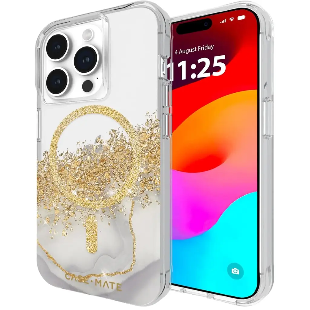 كيس ميت لجهاز آيفون 15 برو – إصدار Karat Marble مع دعم MagSafe