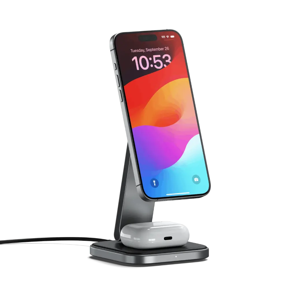 Satechi 2 In 1 Foldable Qi2 Wireless Charging Stand