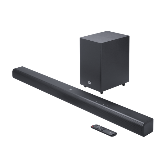 مكبر صوت JBL 3.1 مع شريط صوتي بقدرة 250 واط وتقنية Dolby Audio ومضخم صوت لاسلكي