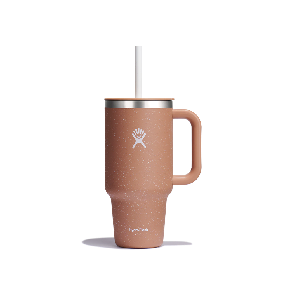 كوب سفر Hydro Flask Sandy مع قشة – سعة 950 مل