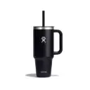 Hydroflask Travel Tumbler Black With Straw 1.2L