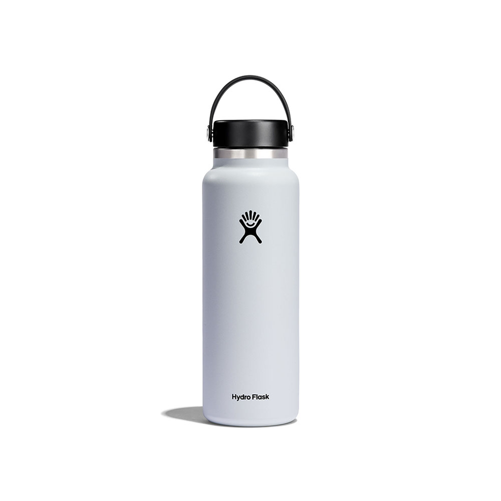Hydroflask Vacuum Bottle White Wide Mouth 1.2L