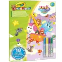Crayola - صفحات تلوين ماكسي 18 صفحة مع 4 أقلام تلوين – يونـي كريتشرز