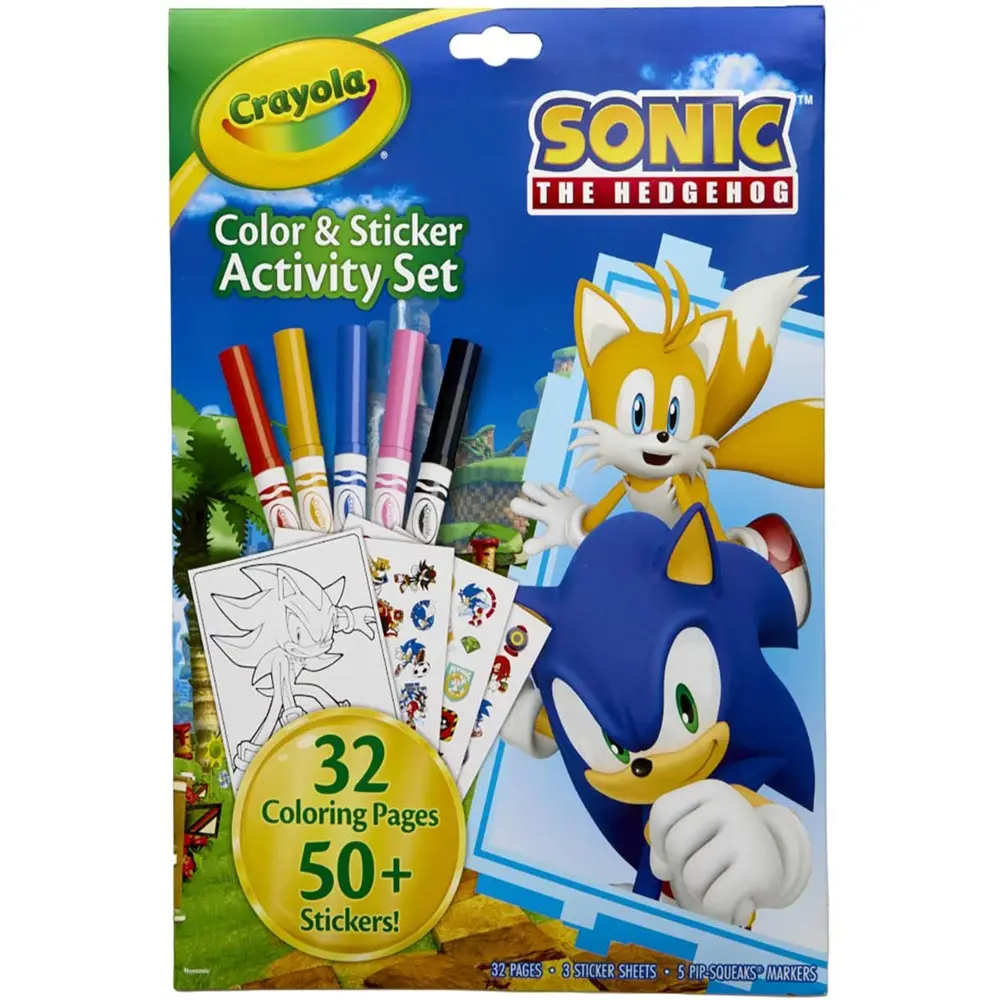Crayola – مجموعة التلوين والملصقات لشخصية سونيك