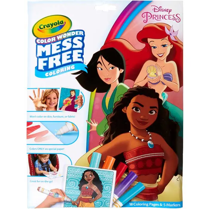 Crayola - Color Wonder Set Disney Princess Foldalope 4 Markers