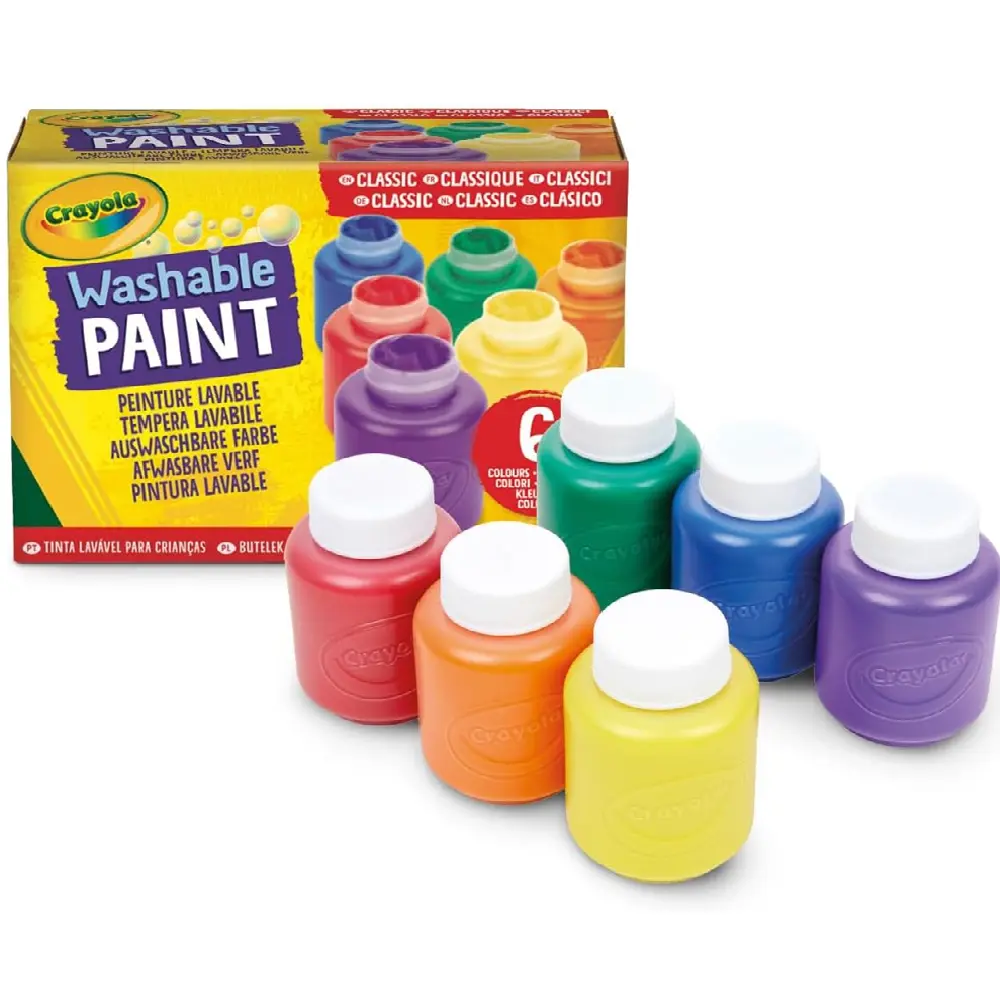 Crayola - 6 Washable Paint Bottles 59Ml Classic Colours