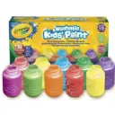 Crayola – 10 زجاجات طلاء قابلة للغسل بسعة 59 مل، تأثيرات خاصة: لامع، معدني، نيوني