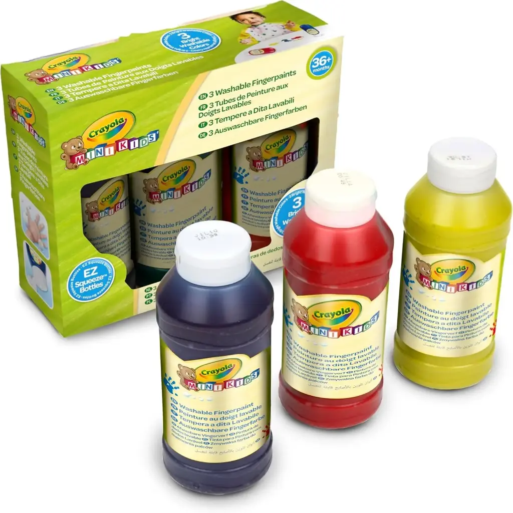 Crayola - 3 Mk Washable Fingerpaint Tubes