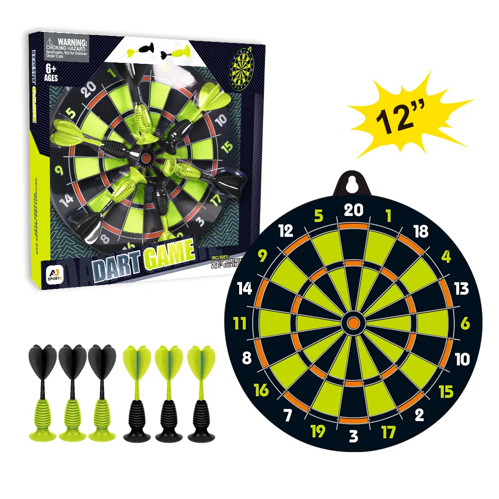 Aojie Sport - 12" Target Set (W/ 6 Darts)