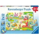 Ravensburger - أصدقائي الديناصورات 2 × 12 قطعة لغز