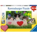 Ravensburger قطط نائمة لغز 2 × 24 قطعة