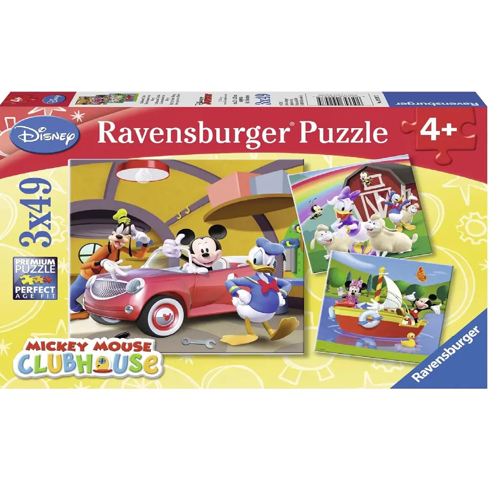 Ravensburger نادي ميكي ماوس 3 × 49 قطعة