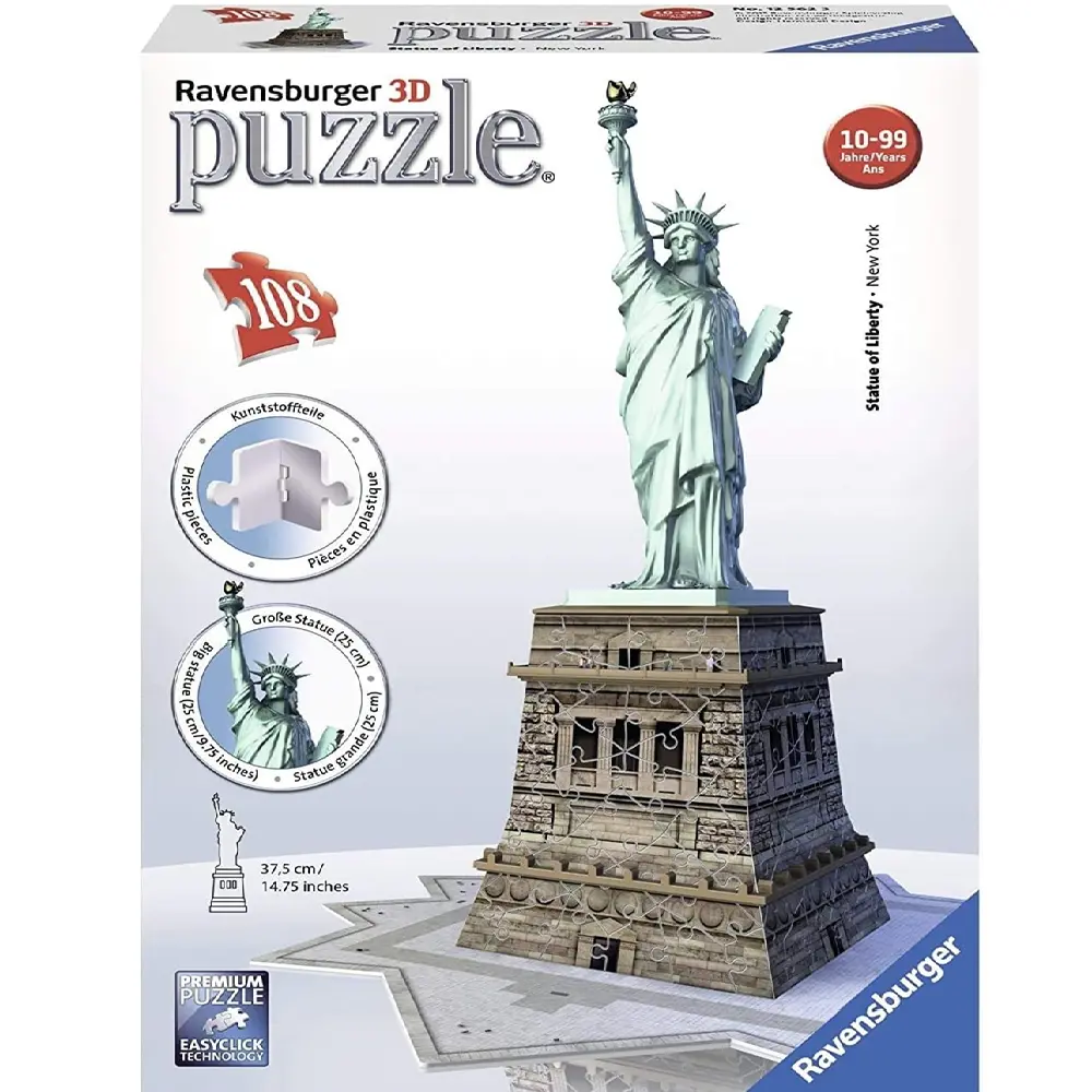 Ravensburger تمثال الحرية 108 قطعة ثلاثي الأبعاد