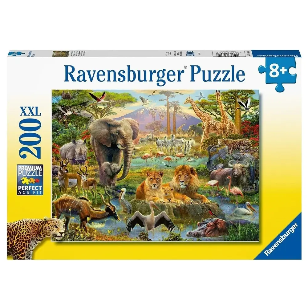 Ravensburger حيوانات السافانا 200 قطعة XXL لغز صور مقطعة