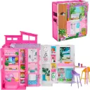 Barbie Getaway House Playset With 4 Play & 11 Decor Acc.