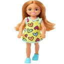 Barbie Chelsea Doll Small Doll With Yellow Heart-Print Dress &  Blue Sneakers