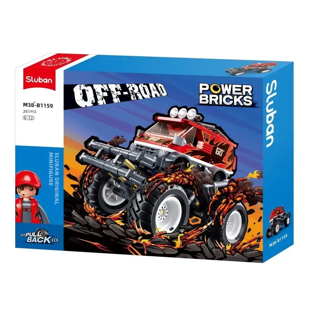 Sluban Powerbricks Off Road Vehicle Pull Back 261 Pcs