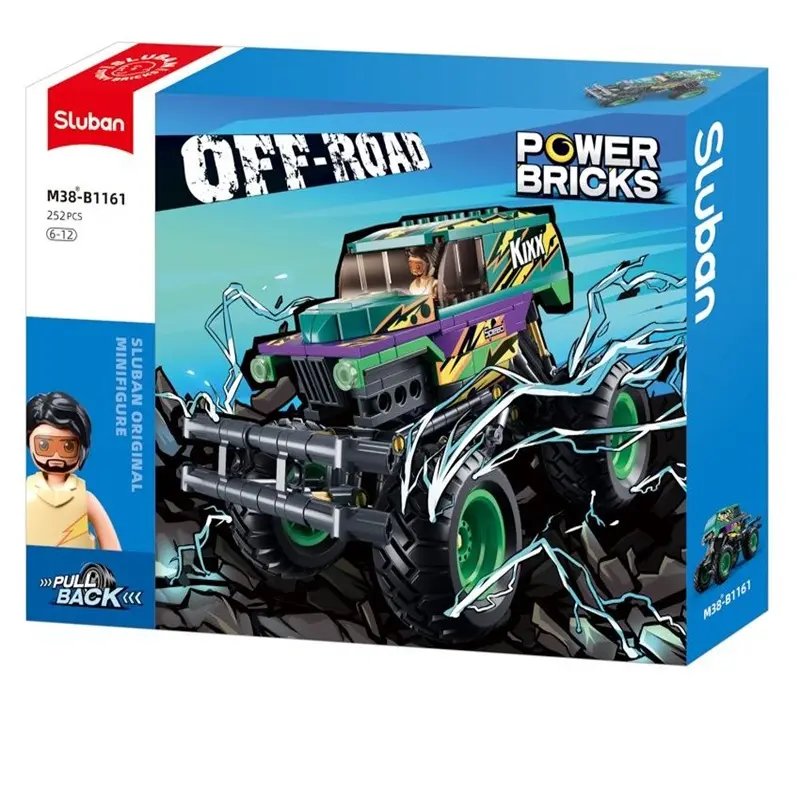 Sluban Powerbricks Off Road Vehicle Pull Back 252 Pcs