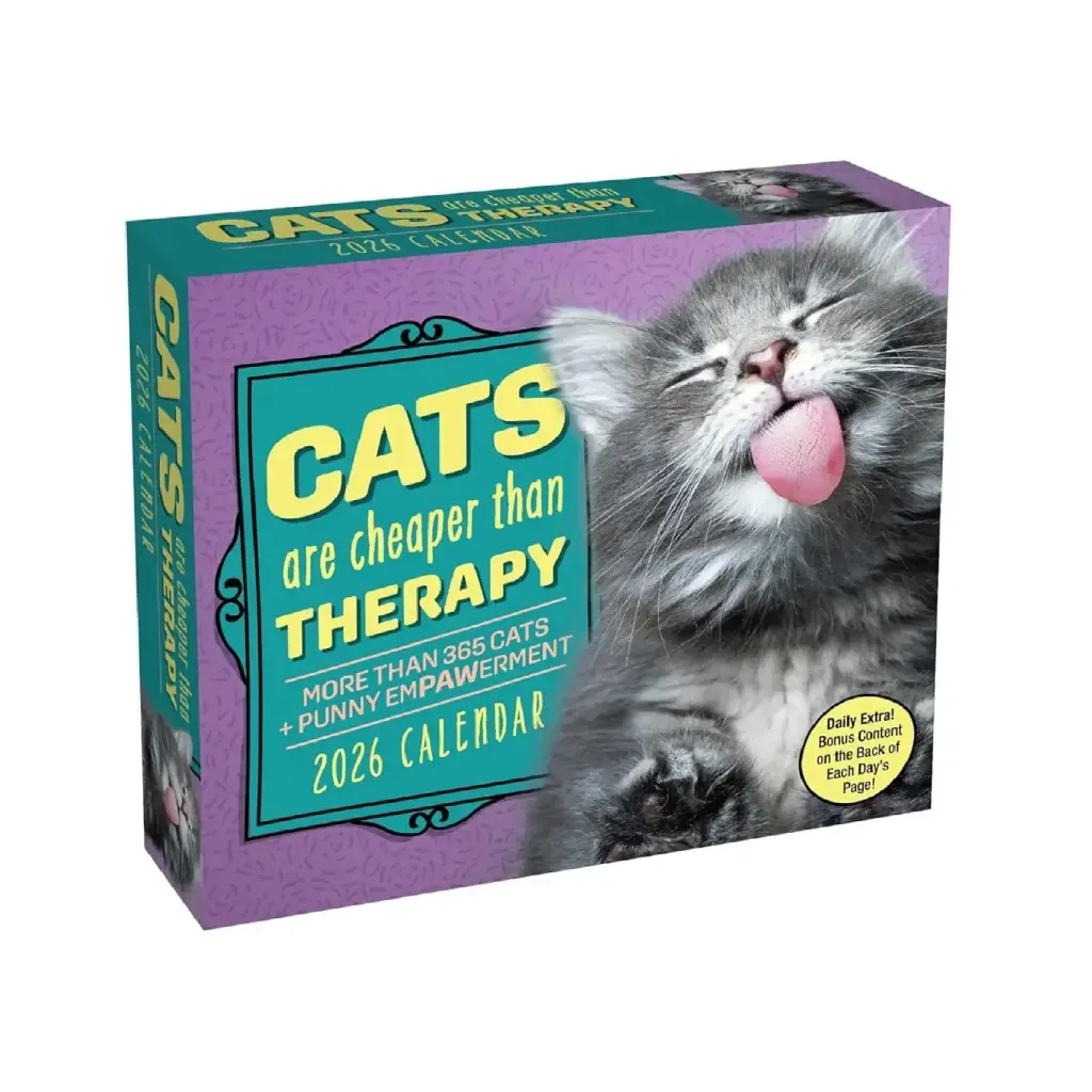 Cats Are Cheaper Than Therapy 2026 Day-To-Day Calendar: More Than 365 Cats