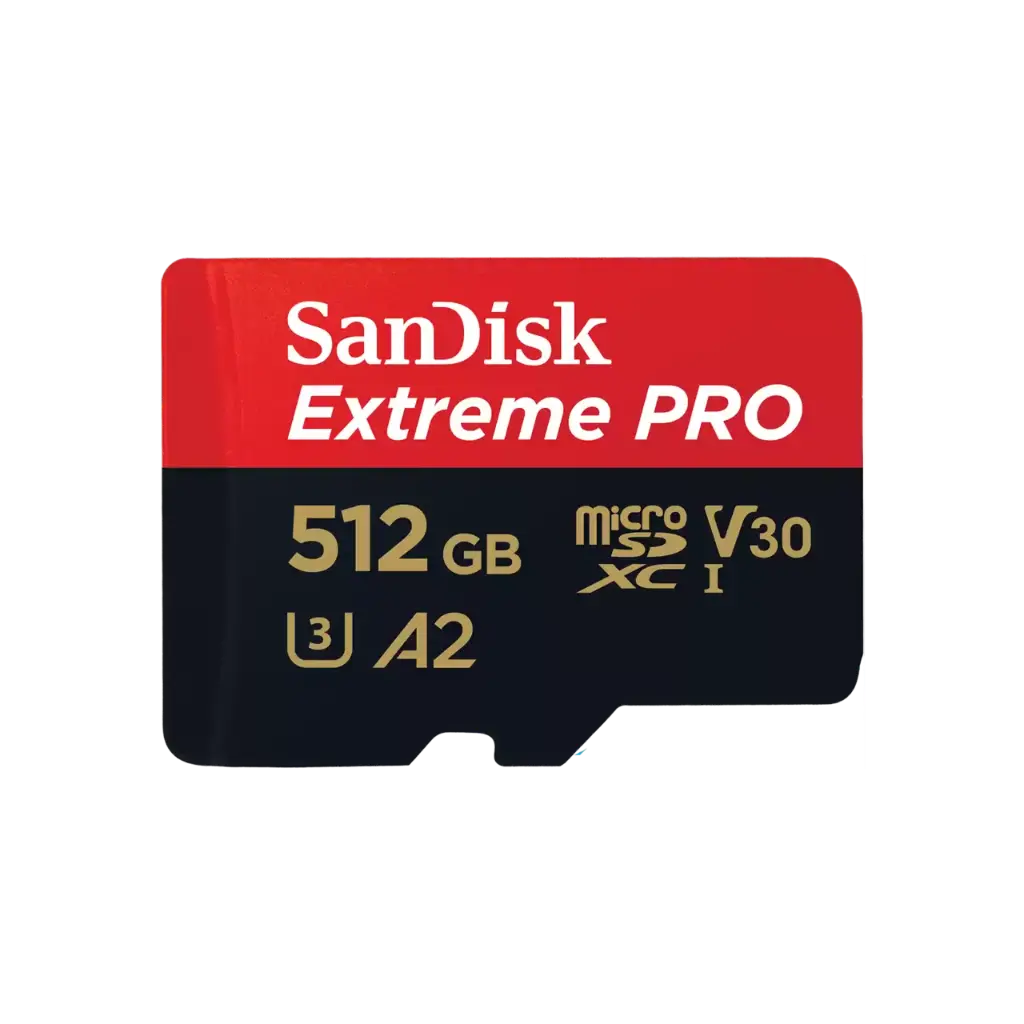 كارت ذاكرة سانديسك microSD سعة 512 جيجابايت 4K بسرعة 200MB/s SOSQXCO