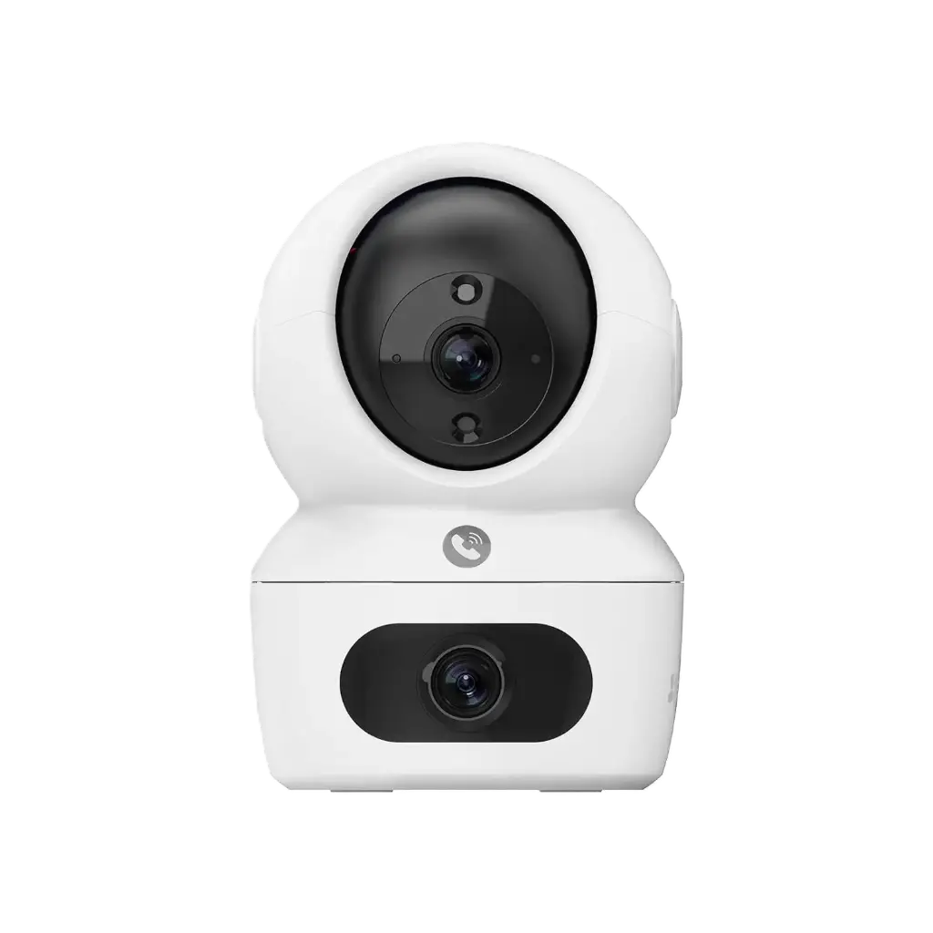 كاميرا EZVIZ H7C بعدستين مع حركة أفقية وعمودية Wi-Fi بدقة 2K ورؤية بانورامية 360 درجة مع دعم بطاقة MicroSD
