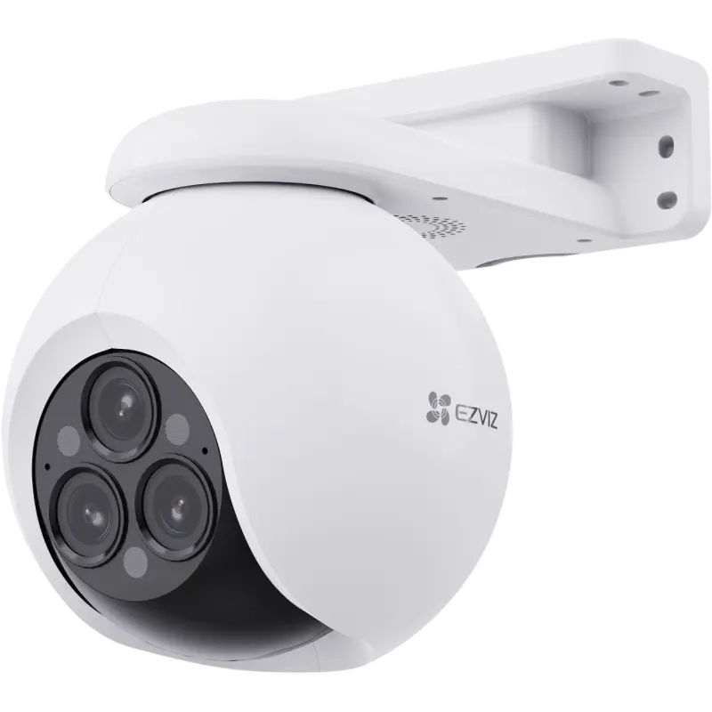 كاميرا EZVIZ H80f ثلاثية العدسات بدقة 4 ميجابكسل ×3 تعمل بالواي فاي مع حركة أفقية وعمودية