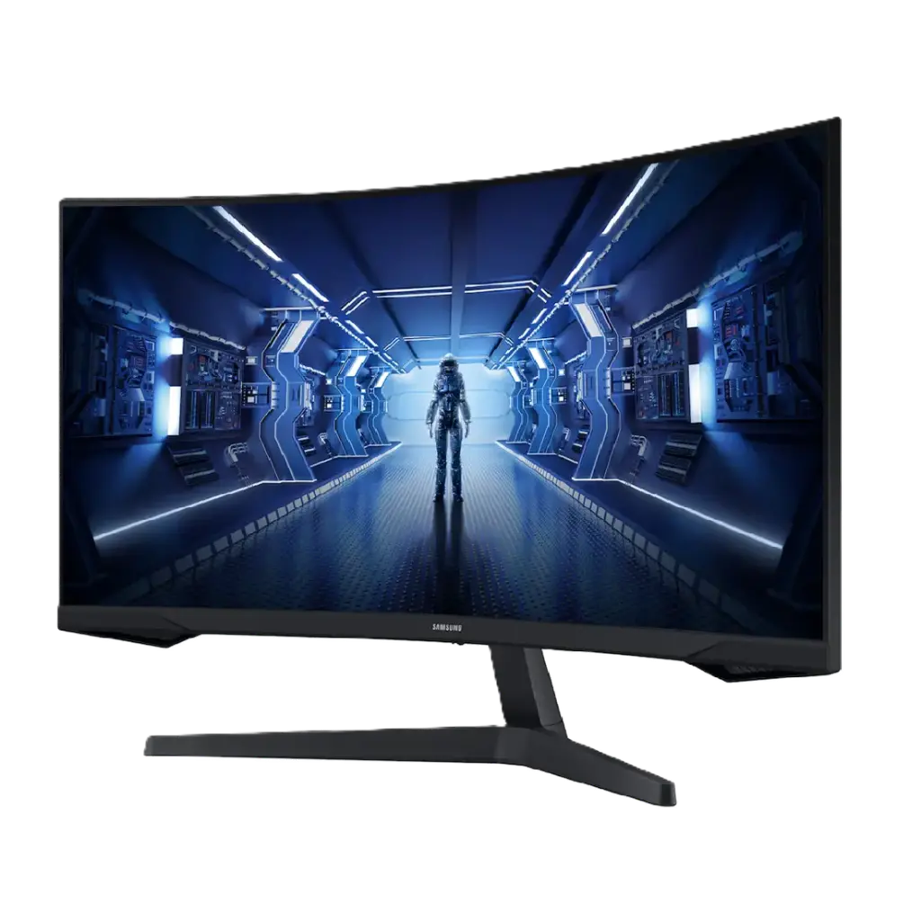 شاشة ألعاب سامسونج G5 بقياس 34 بوصة، دقة QHD 2K، معدل تحديث 165 هرتز، زمن استجابة 1 مللي ثانية، منحنية