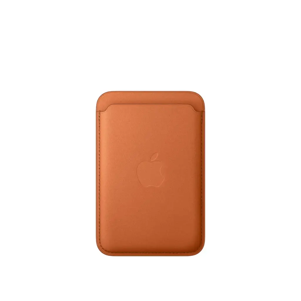 محفظة Apple FineWoven لهاتف آيفون مع MagSafe باللون برتقالي فوكس