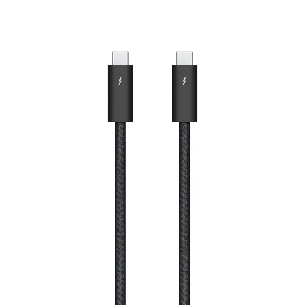 كابل آبل Thunderbolt 4 (USB‑C) برو بطول 1.8 متر باللون الأسود