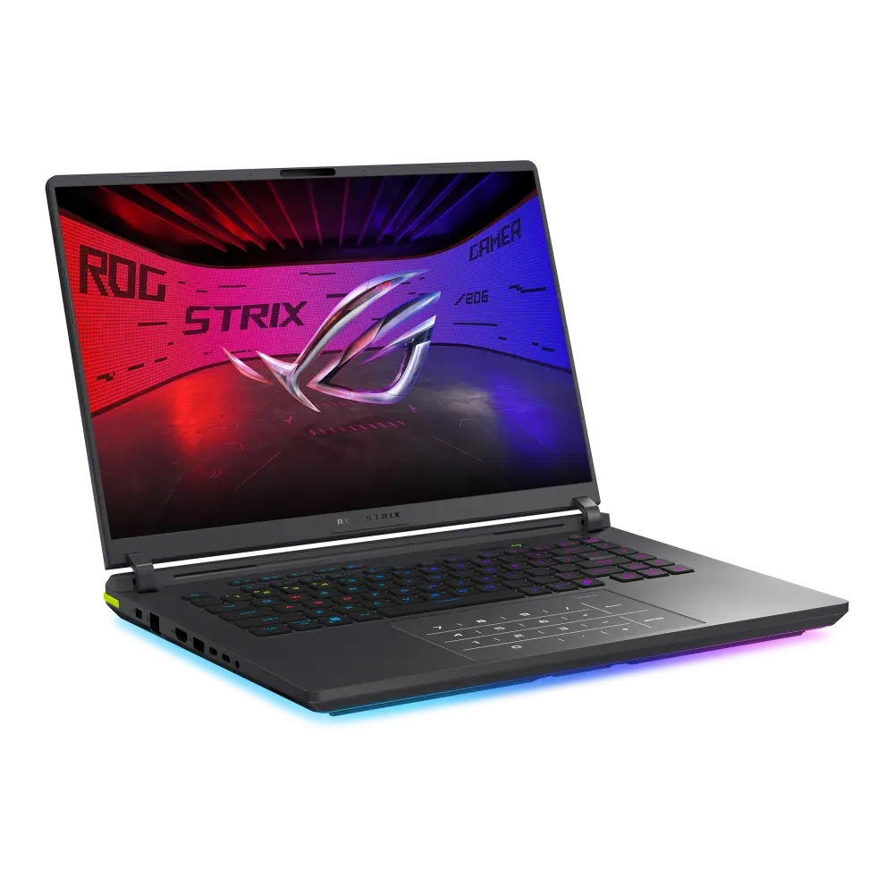 لابتوب أسوس ROG Strix بشاشة 16 بوصة بمعدل تحديث 240 هرتز، معالج Ultra 7 255HX، ذاكرة 16 جيجابايت، تخزين 1 تيرابايت، بطاقة رسومات RTX 5070 بسعة 8 جيجابايت، ونظام ويندوز 11 برو K