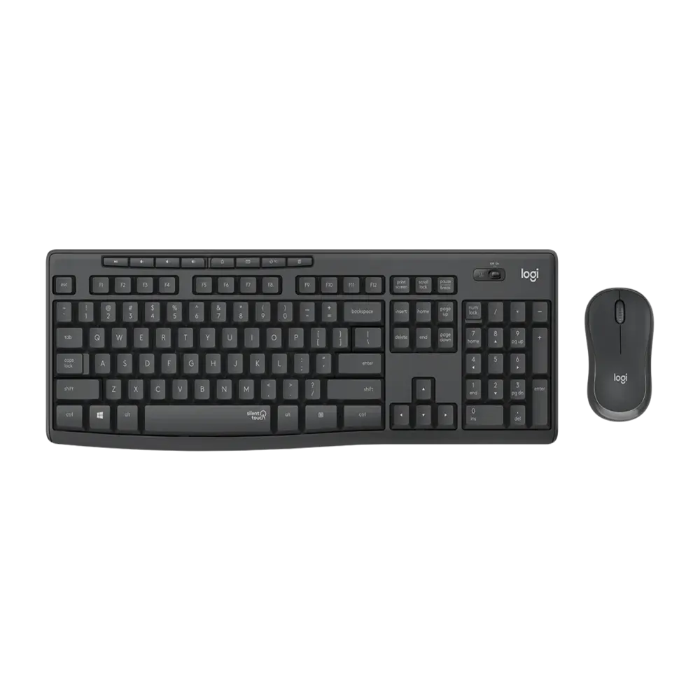 Logitech MK295 Silent Wireless Keyboard & Mouse Combo - Arabic