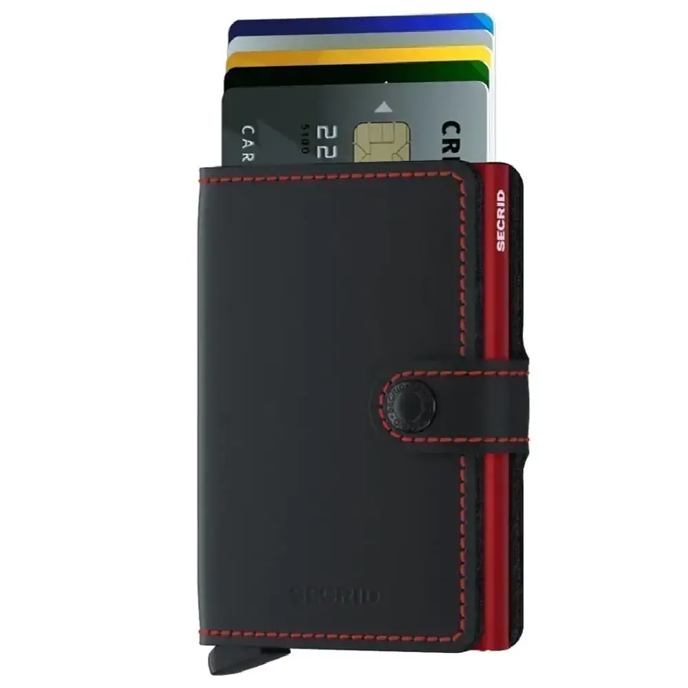 Secrid Miniwallet Matte MM-Black & Red