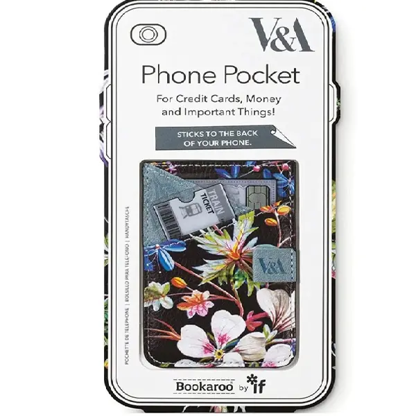 IF Company V&A Bookaroo Phone Pocket - Kilburn Black Floral