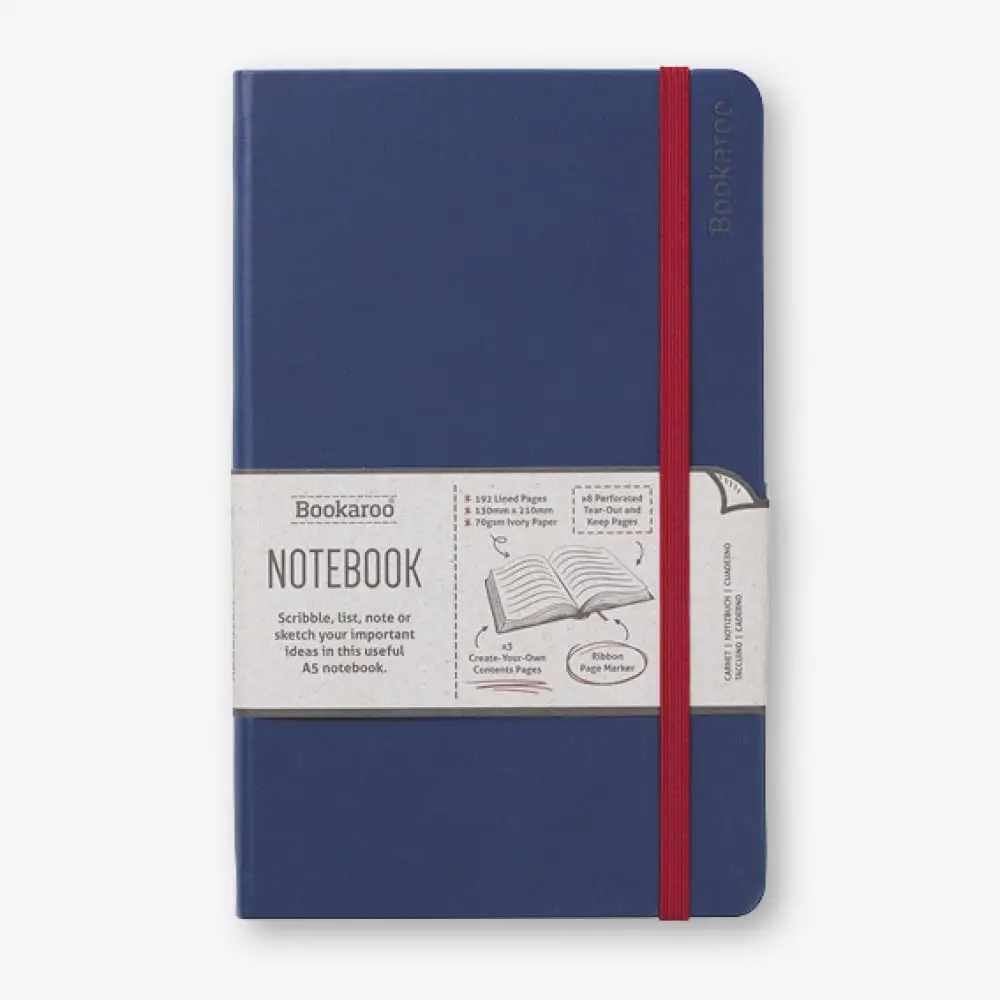 شركة IF – دفتر ملاحظات Bookaroo مقاس A5 Journal – جديد، كحلي