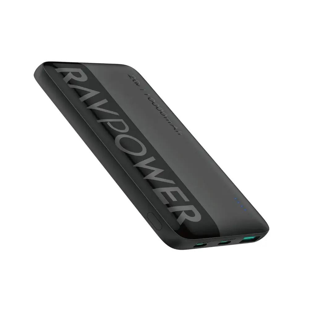 RAVpower 10000 mAh PD 20W 3-Port Power Bank, Fast Charging PD/QC