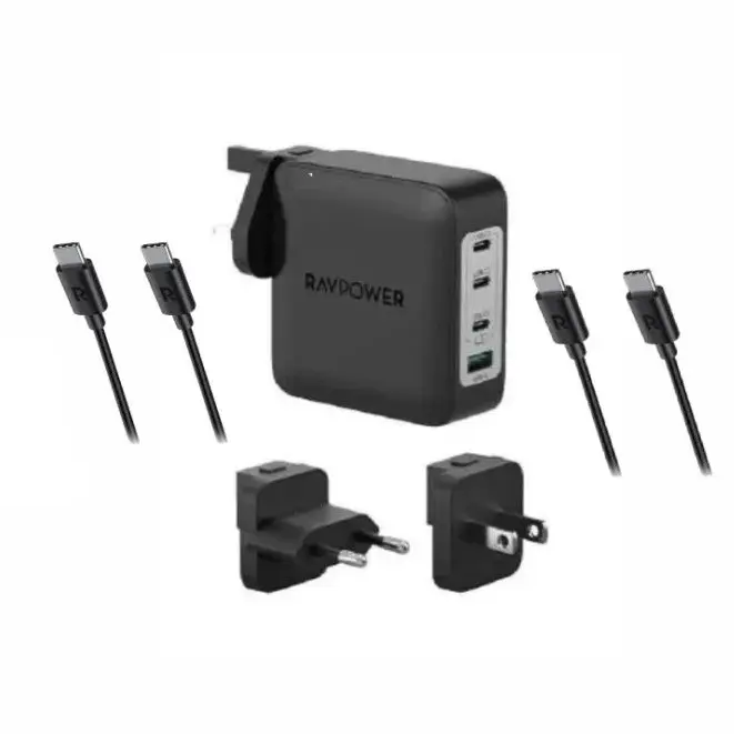 شاحن حائط من راف باور – أسود PC1087 بقوة 140 واط