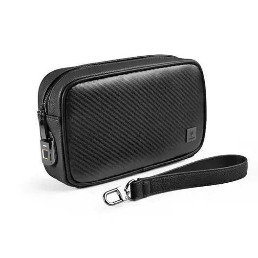 Wiwu Master Carbon Fingerprint Lock Pouch Black